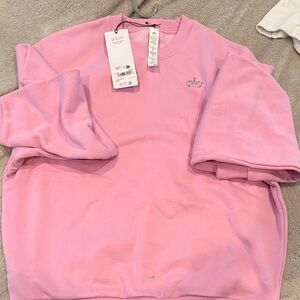 ALO Yoga Candy Pink Accolade Crew Pullover